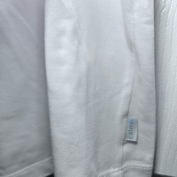 NWT JOHNNY WAS Calme Effect Racerback Tank- White/ Size X-Small - Picture 5 of 8